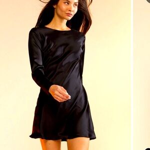 Charlotte Silk Dress - Black